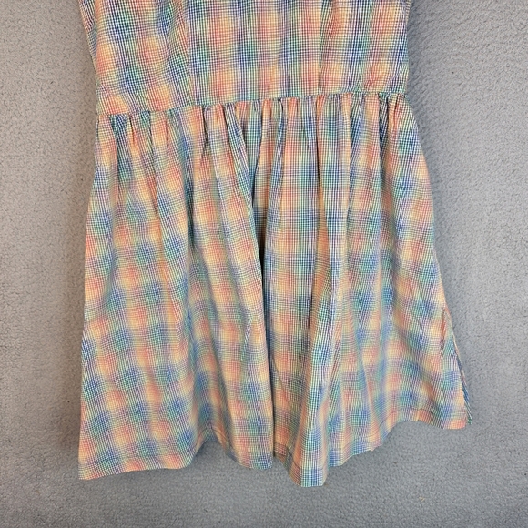 Modcloth Womens Dress Sz XL Plaid Lined Pockets Lightweight Sleeveless Casual - Picture 3 of 13
